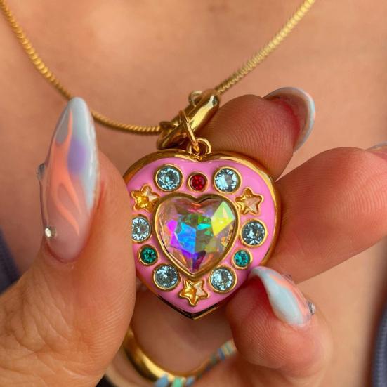 Charming Exquisite Photo Frame Necklace Copper 1 Pc