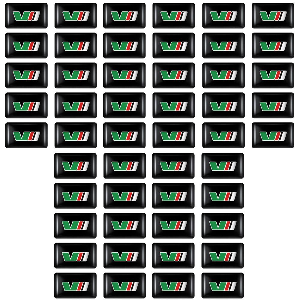OMDP8 Car Styling 3D Epoxy Steering Wheel Dashboard Decoration Stickers For Skoda VRS VII Octavia A5 A7 Superb 3 Fabia 2 Rapid Kodiaq