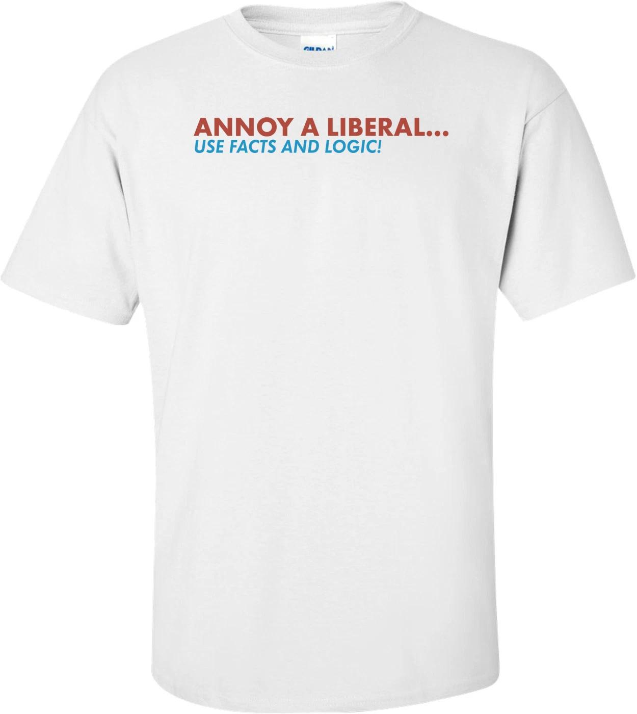 

Annoy A Liberal Use Facts And Logic Anti Obama T-shirt 2XL