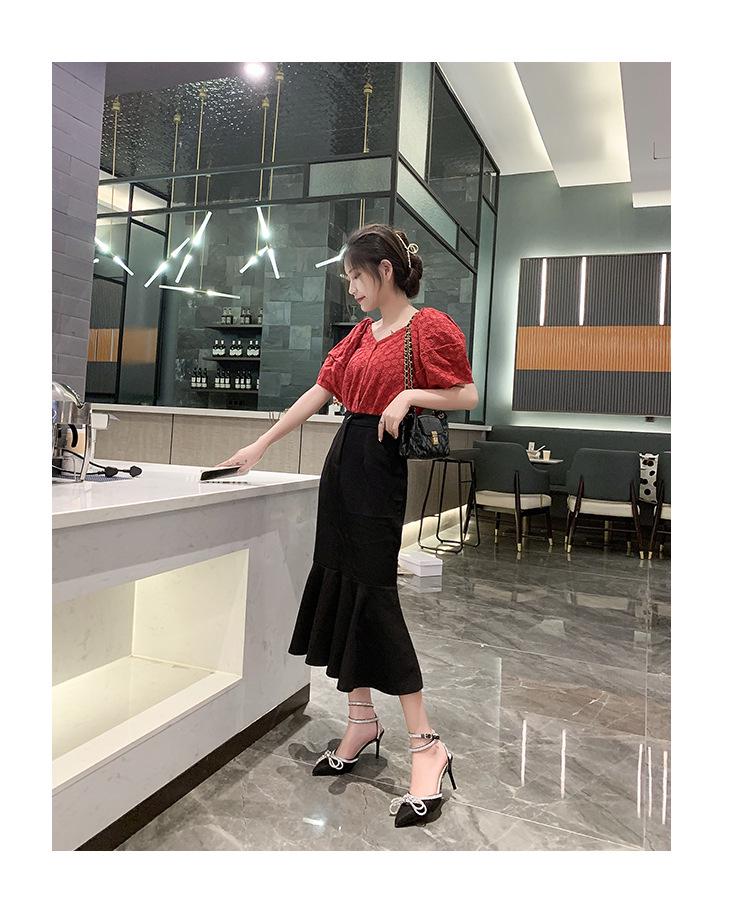 2024 Feenstil Schwarze Strass Einriemen Stilettoabsätze