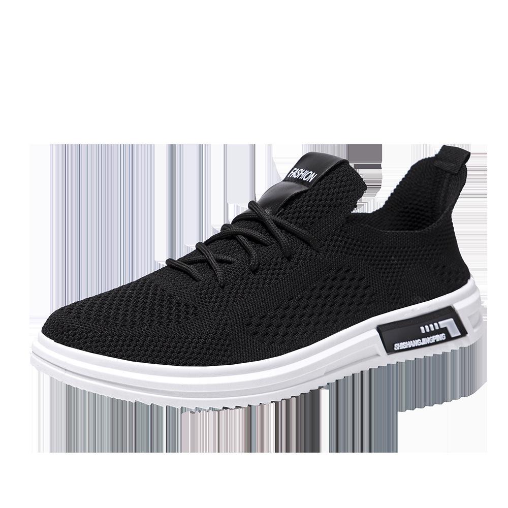 Shoes Men's New Sports and Leisure Men's Shoes Men's Running Shoes Men's Shoes Summer Breathable Mesh Flying Woven Mesh Shoes Thin