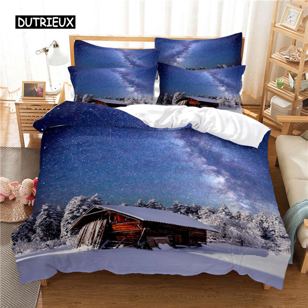 Snow Scene Bedding Set Duvet Cover Set 3d Bedding Digital Printing Bed Linen Queen Size Bedding Set Fashion Design