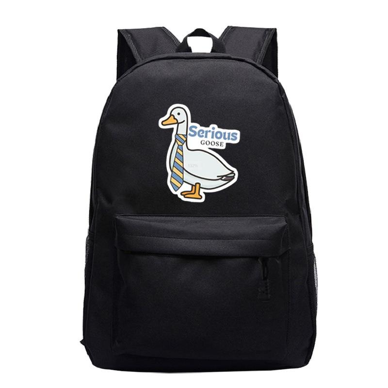 Primary And Secondary School Students Schoolbag Goose Personalized Printing Youth Leisure Simple Backpack Large Capacity