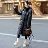 Long Over-knee Cotton-padded Clothes for Women's Winter New Loose Casual Thickened Hooded Temperament Warm Cotton Jacket