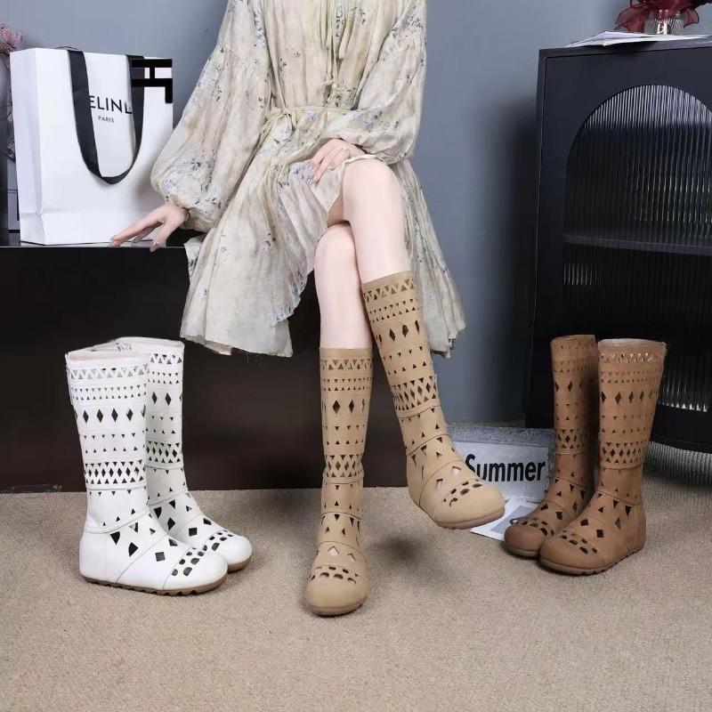 Lato nowe wewnętrzne zwiększenie wysokości o 6 cm niewidoczne zwiększenie wysokości wszechstronne wydrążone oddychające damskie modne botki damskie