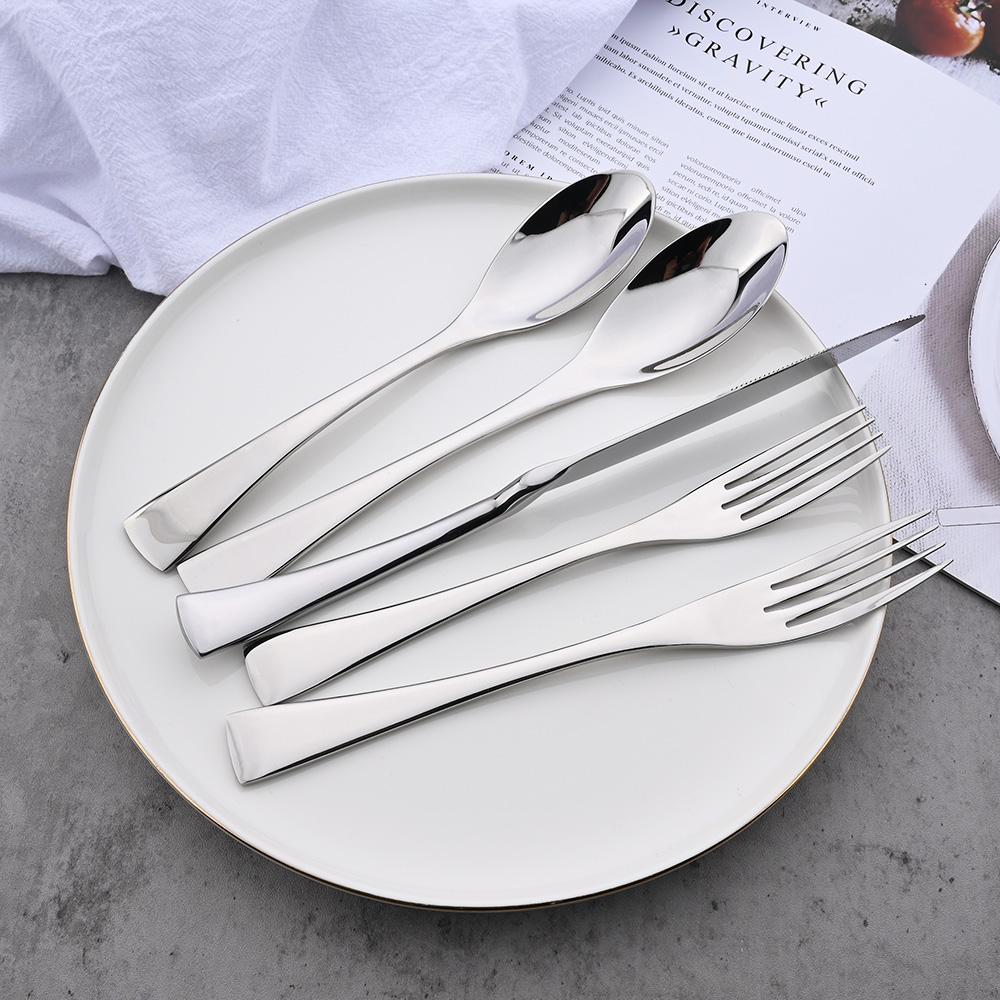 304 Stainless Steel 24Pcs/Set Gold Dinnerware Set Steak Knife Fork Coffee Spoon Cutlery Set Kitchen Tableware Silverware Set