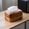 Wooden Storage Tissue Boxes Magnetic Dressing Rooms Attraction Handkerchief Table Napkin Box Luxury Napkin Holder Office Organizers Boxes Bedroom