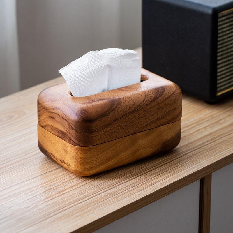 Wooden Storage Tissue Boxes Magnetic Dressing Rooms Attraction Handkerchief Table Napkin Box Luxury Napkin Holder Office Organizers Boxes Bedroom