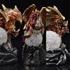 1 Pc Color Change Lava Resin Base Dragon Statues Luminescent Dinosaur Holy Dragon Battle Dragon Home Desktop Sculpture Kids Gifts