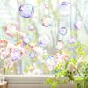 Dreamy Colorful Bubble Vinyl Glass Stickers Removable Electrostatic Decals For Door Window Wall Living Room Bedroom Home Decor
