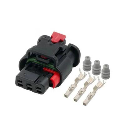 RESXV 1488991-5 1488991-5 Auto Plug de 3 Pinos Fiação Plug Selado 1488991 Conector Elétrico com Terminal (Fio com 20cm)