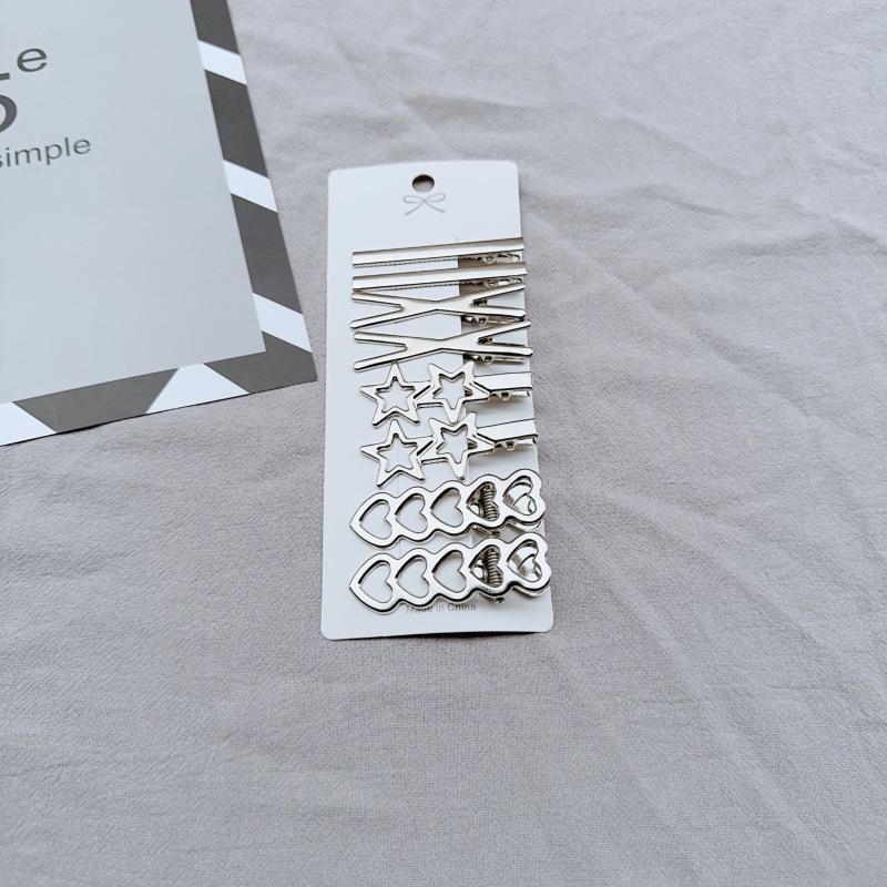 Haarspangen aus Splittermetall für Damen und Mädchen im Y2K-Stil, Entenschnabel-Haarnadel, Persönlichkeit, Pony, seitliche Kopfbedeckung, Haarspangen, Haarspange, Styling-Zubehör