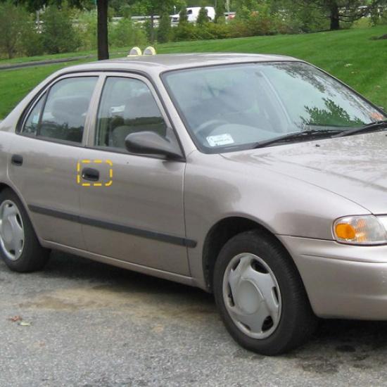 For 1998-2002 Toyota Corolla Front Right Side Door Exterior Panel Handle Black