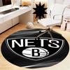 Brooklyn Nets Printed Round Rug Carpet Chair Rug Area Rug Entryway Doormats,for Office Chair Living Room Bedroom Kitchen Room.