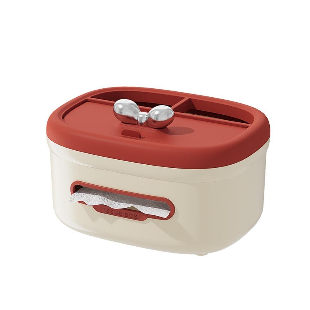 

Exquisite Remote Control Storage Box Anti-Slip Base Phone Holder Box Tissue Box Bedside Table красный