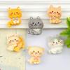 Cartoon Cat Resin DIY Accessories: Hair Clip, Keychain, Phone Case, Magnet, Shoe Buckle, Ornament