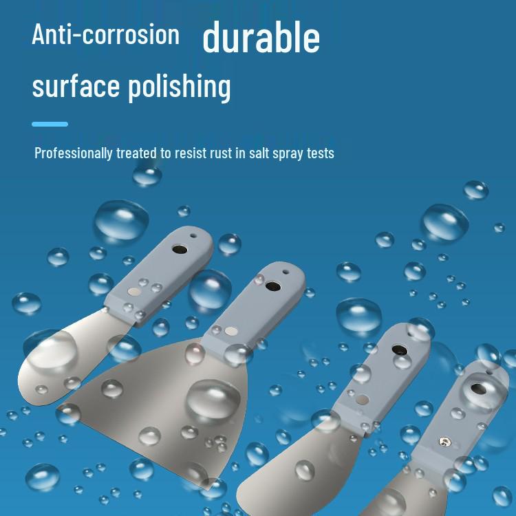 Exterior Wall Scraper and Adhesive Applicator for Grouting, Sealing, Trimming, and Leveling Windows and Doors.