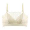 Tube Top Underwear Women's Summer Thin French Lace Suspender Anti-light Beautiful Back Comfortable and Breathable Triangle Cup Bra Cover