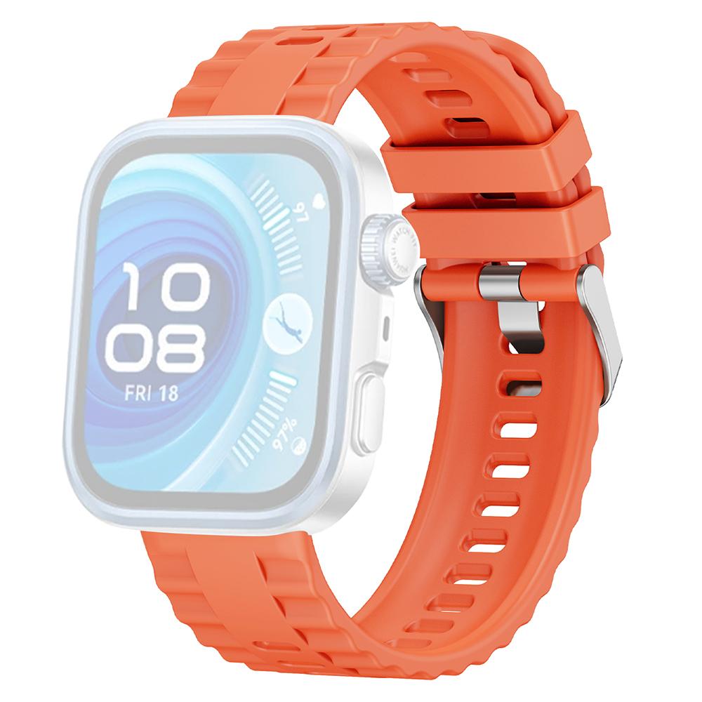 For Huawei Watch Fit 4 Pro Silicone Watch Band Metal Pin Buckle Replacement Wrist Strap