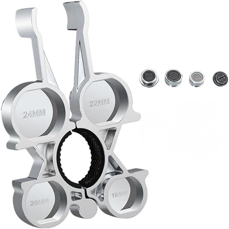 12 in 1 Faucet Aerator Wrench Tool, Multifunctional Metal Aerator Key Wrench With Ergonomic Handle for Various Plumbing Fixtures