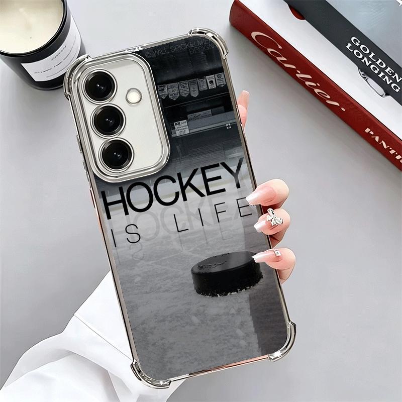 

Ice Hockey Rink Sport Plating Phone Case For Samsung A17 A07 A37 A57 A16 A56 A15 A55 A14 A54 A13 A53 A26 A36 A25 A35 A24 A34 A23 Samsung A55