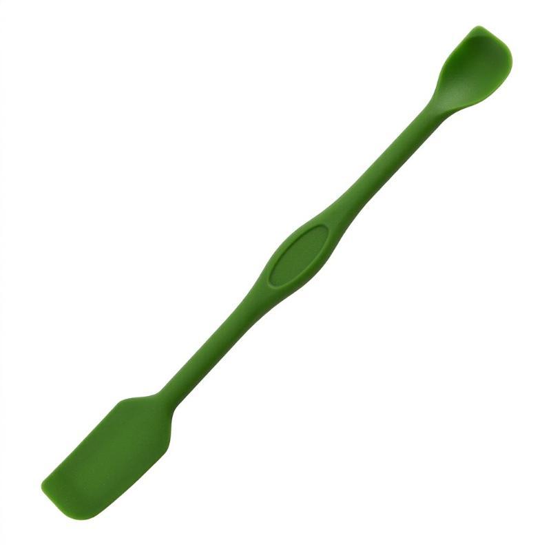 Double Ended Silicone Scraping Spoon Heat Resistant Food Grade Non-Slip Handle Utensil for Home Baking Cooking