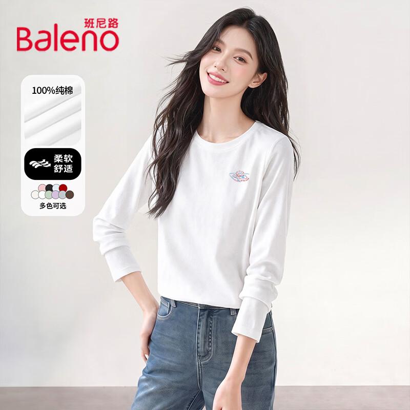 Baleno Women's Casual Pure Cotton Long Sleeve T-Shirt