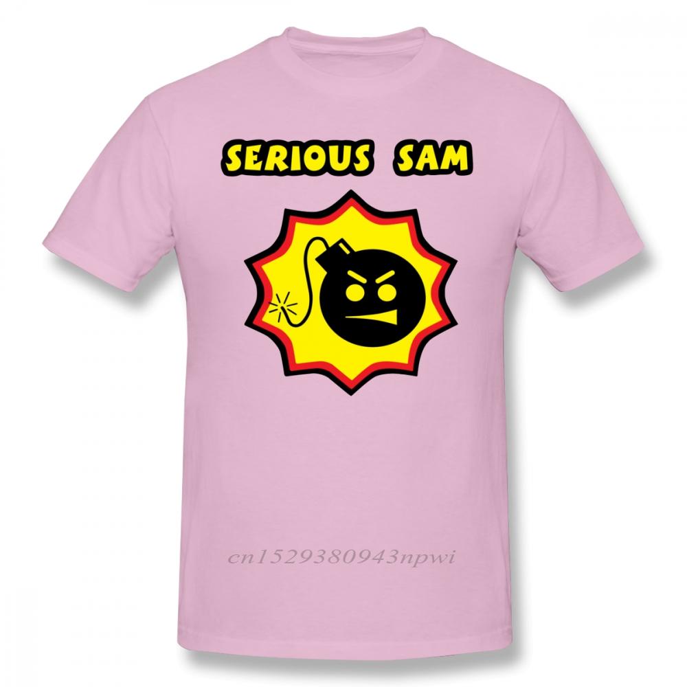 Serious Sam TShirt Serious Sam Replica T Shirt 100 Cotton Summer Tee Shirt Men Cute ShortSleeve Printed Tshirt