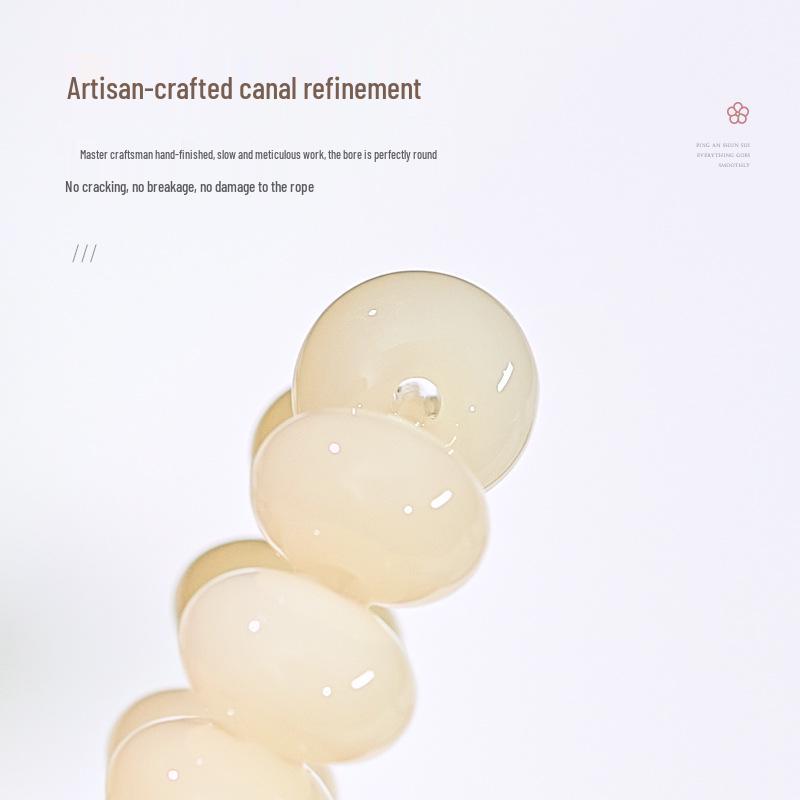 Brățară cu mărgele abac din rădăcină de Bodhi de jad cu pandantiv păstaie de lotus - Accesoriu literar popular