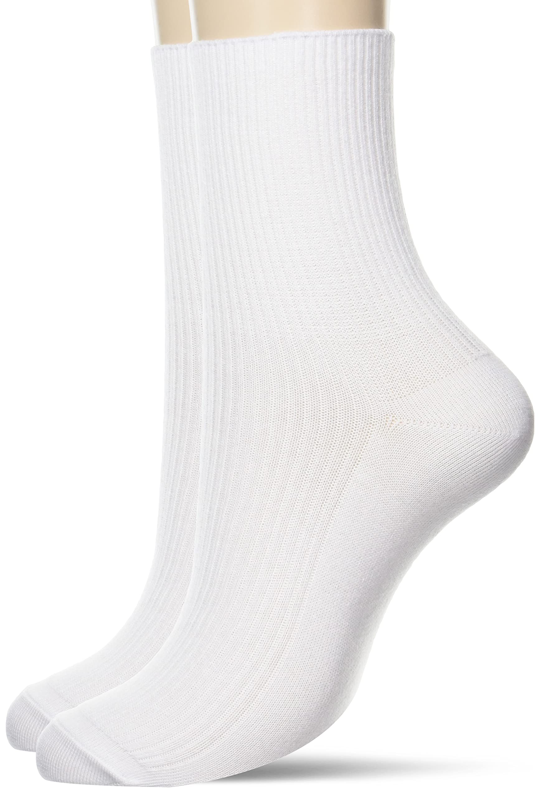 

Gunze Support Sizes Ribbed Antibacterial and Set of 2 Socks, 22-24cm, White, Knit, Odor-Removing,