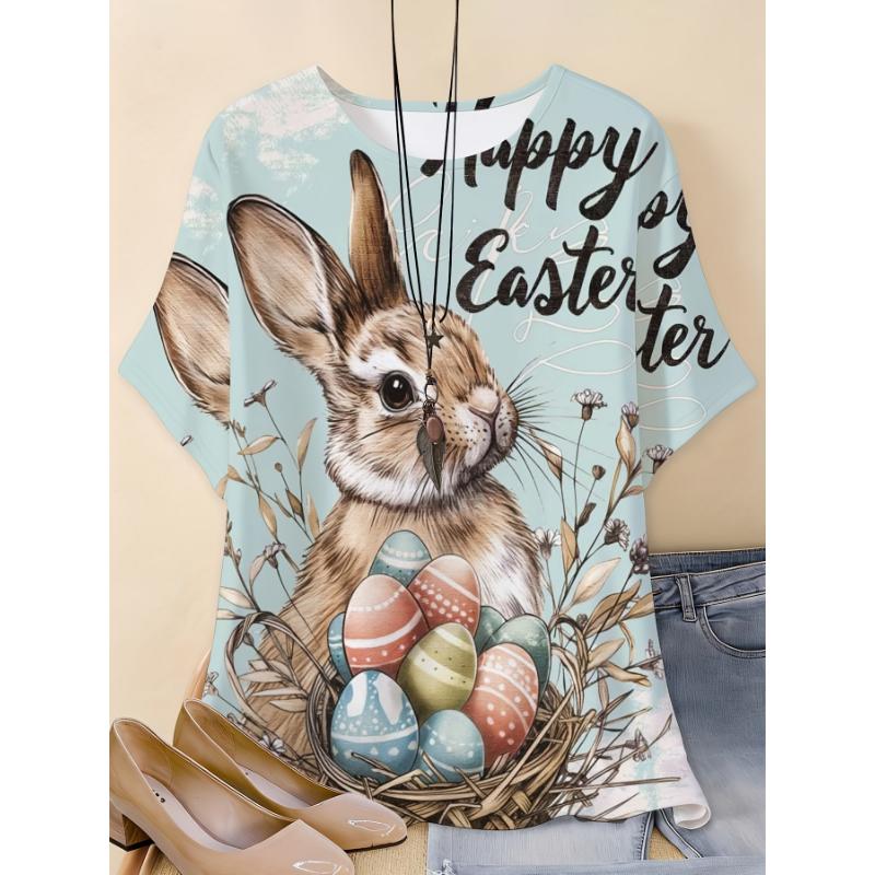 Fashion Women's Crew Neck Short Sleeve 3D Animal Color Printing Animal Short Sleeve Crew Neck T-Shirt