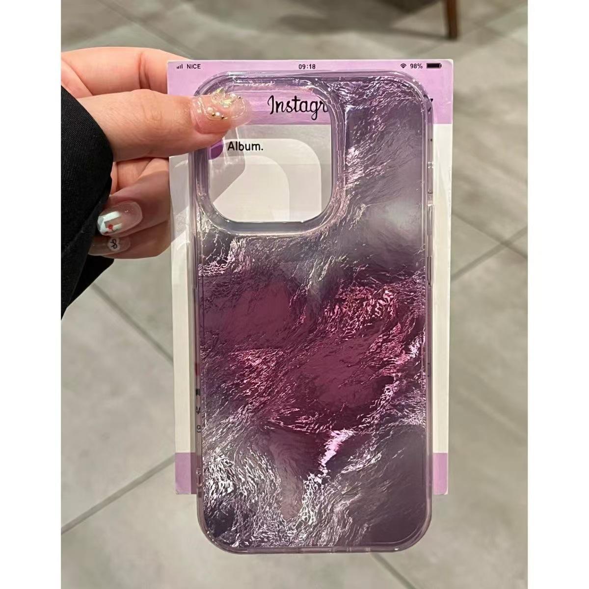 Glacier Heart Diffusion Pattern for Apple iPhone 16 Pro Max, iPhone 17 Air, New 16 Premium, 15 Pro iPhone 7