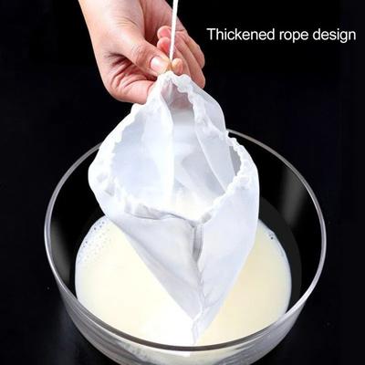 4 Pezzi Sacchetto Filtro in Nylon Grado Alimentare Riutilizzabile Colino a Rete per Latte di Noci Caffè Cold Brew Succo Yogurt Sacchetti Colino Lavabili Aiutante da Cucina