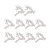 10Pcs Plastic Reindeer Hanging Ornaments Christmas Tree Glitter Elk Decorations Holiday Party Xmas Gifts