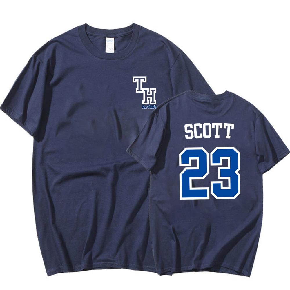 

TREE HILL RAVENS Scott 23 Tshirt One Tree Hill Merch Nathan Scott Shirt North Carolina Tees Tv Show OTH Merch 2 Side Print Tops 4XL