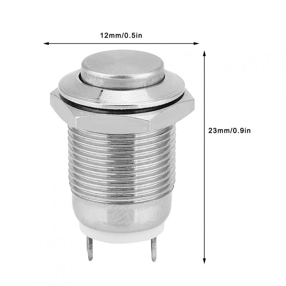 12mm Round Metal Push Button Switch Momentary Power Reset