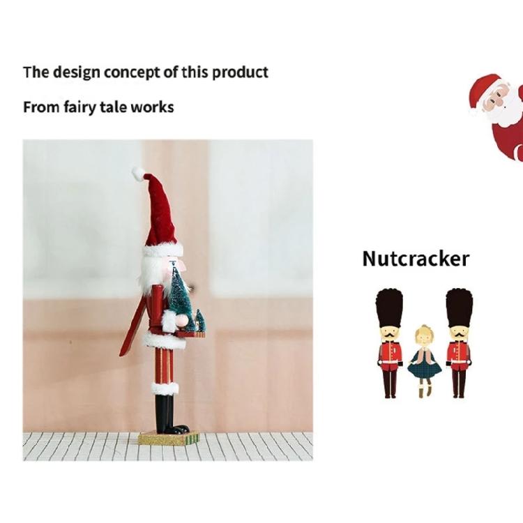 Wood Nutcrackers 38CM Christmas Tree Advents Calendar Hand Painted Seasonal Decoration Ideal For Gifting
