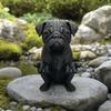 Resin Pug Pen Holder Zen Style Statue Sculpture French Bulldog Desk Accessory  Workspace