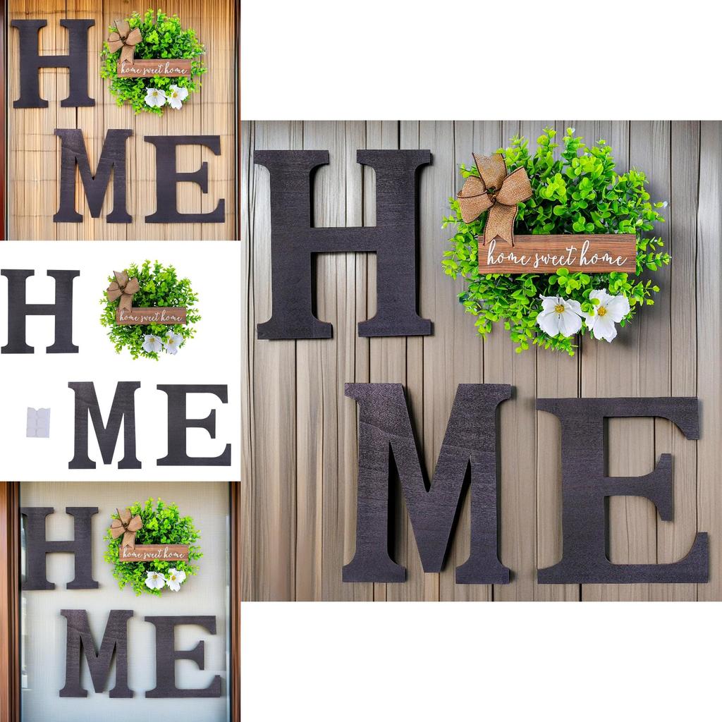 Home Letter Wall Plaque Made Of Plastic And Fabric For Indoor And Outdoor Space Decor