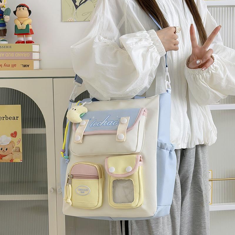 Schoolbag Soft Sister Small Fresh Schoolbag Korean College Style Backpack Multi-compartment Design Sense Female Junior High School Student Travel 