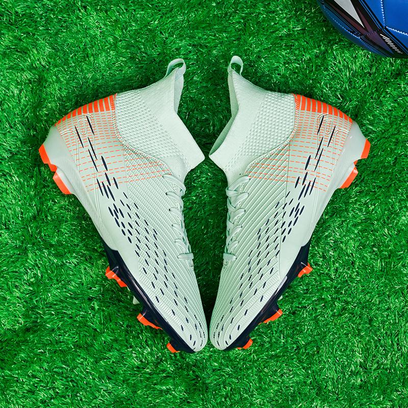 35-45Kids Soccer Shoes  Adult Large Fashion Long Nail High Top Football Shoes Football Training Sneakers