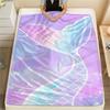 Mermaid and Stars Print Flannel Blanket,High Quality Comfortable for All Seasons,Home Decor,Warmth and Comfort,Perfect for Christmas Gifts
