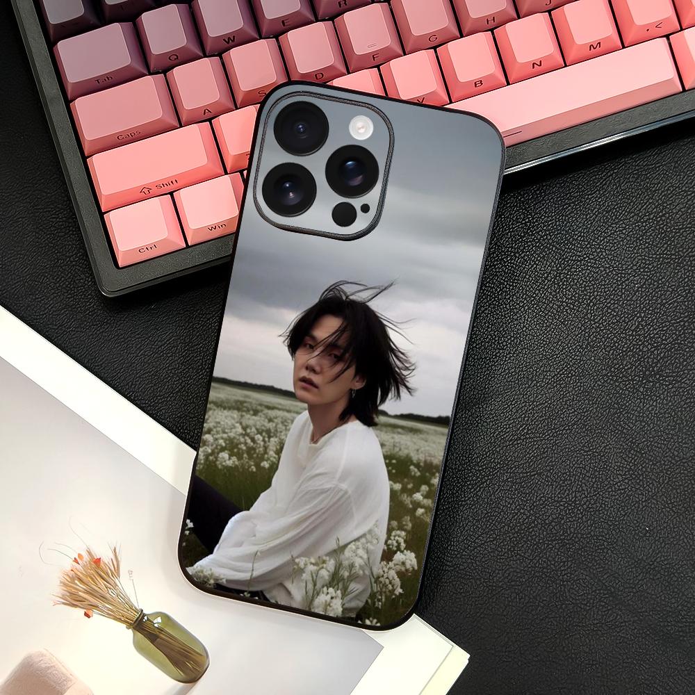 A-Agust D Yoongi S-Suga Phone Case For IPhone 16 15 14 13 12 11 PRO MAX PLUS Mini TPU Soft To Skin-friendly Cover