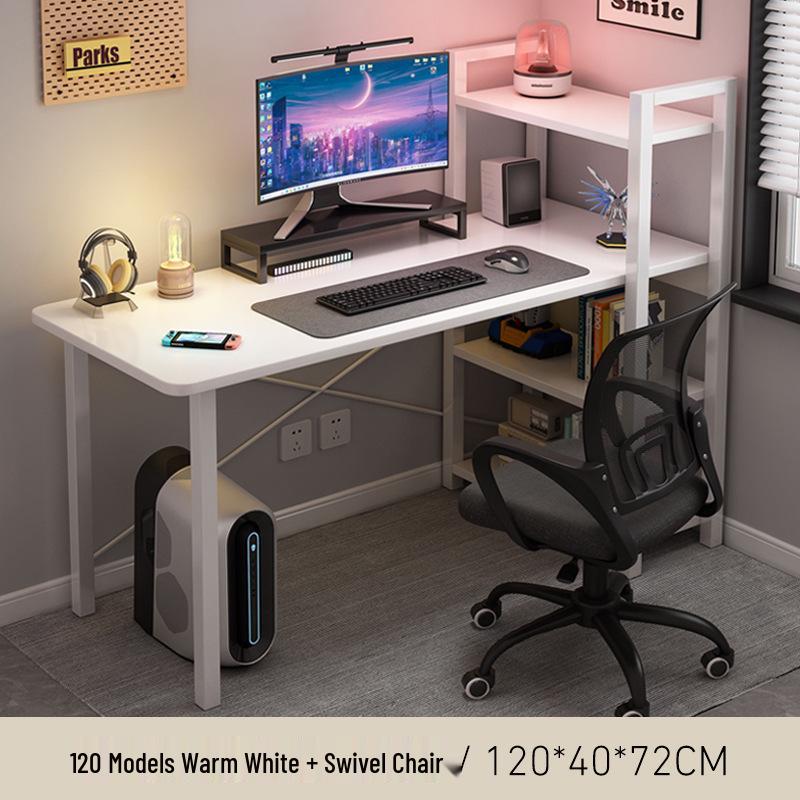 Multifunctional Corner Desk with Bookshelf - Perfect for Home Office or Bedroom