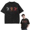 Streetwear T-Shirts Kaninchen-Trio Kingdom Come Deliverance II Gewaschenes T-Shirt Kurzarm Hip Hop T-Shirt Oberteile T-Shirts für Herren Damen