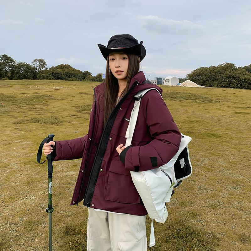 Automne Hiver Épaissir Chaud Parka Femmes Décontracté Doux Couleur Unie Grande Poche Lâche Manteau À Capuche Vestes Vêtements D'extérieur