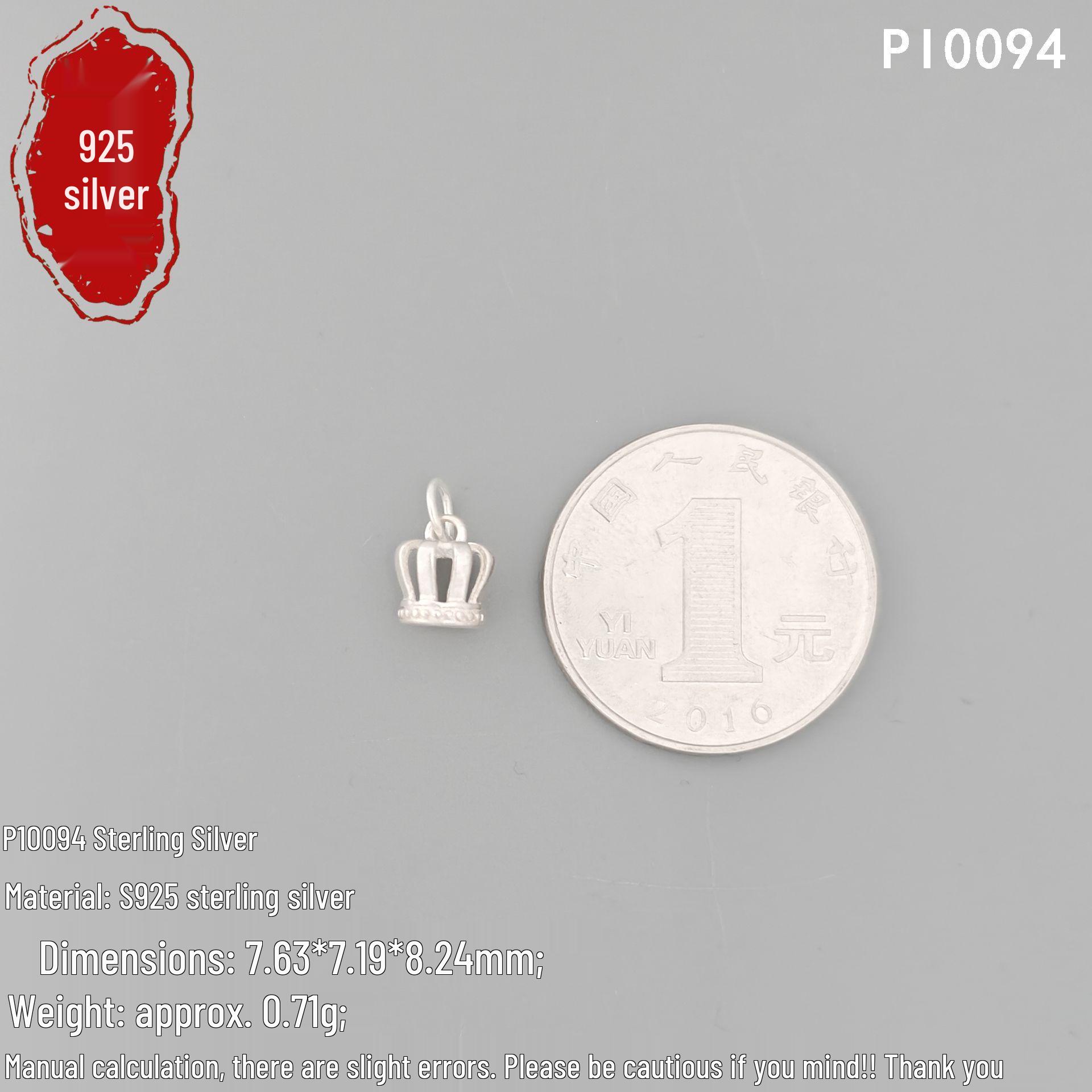 S925 Sterling Silver Mini Crown Pendant for DIY Bracelet/Necklace