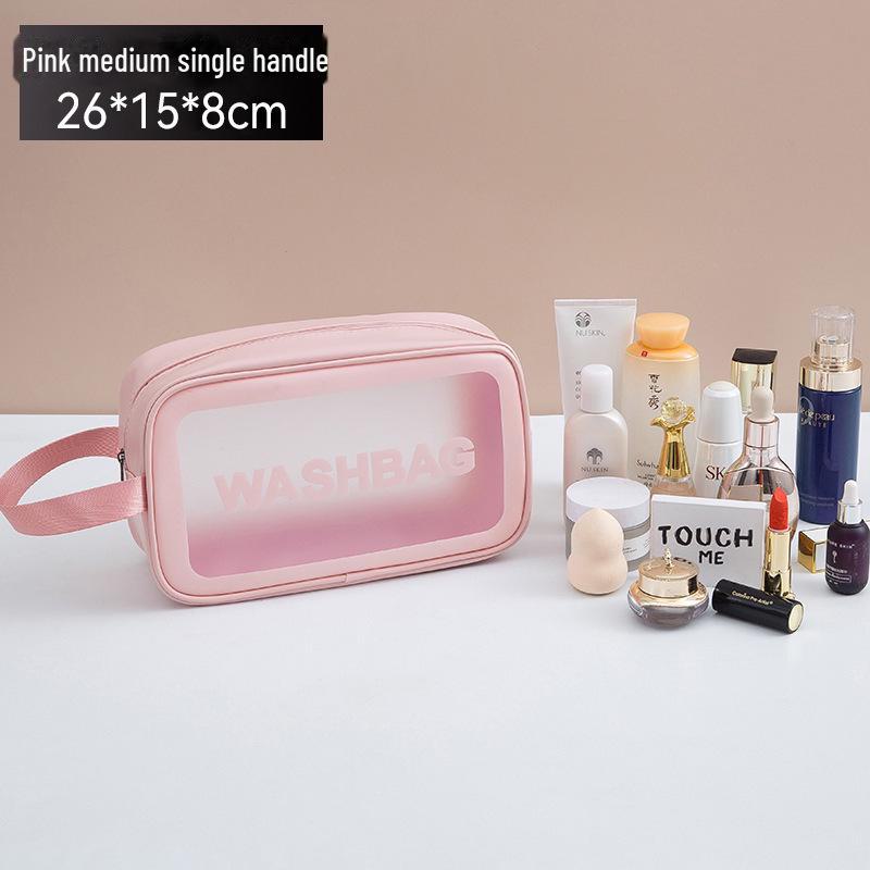 

Многофункциональная дорожная косметичка - Большая вместимость, Портативная, Водонепроницаемый органайзер для косметики Medium розовый