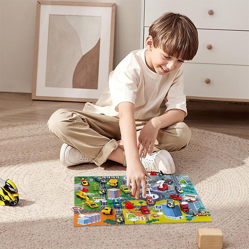 Car Toys Advent Calendar | Pack Toy Car Advent Calendar | Countdown Advent Calendar With Map | Holiday Toys For Kids