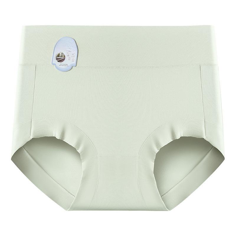 Large Size Lady Spring and Autumn Maintenance Mulberry Silk Antibacterial Crotch High Waist Abdominal Wrap Hip Briefs